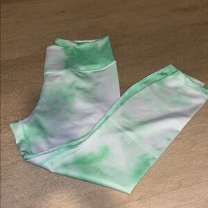 Nike Green and White Performance Leggings